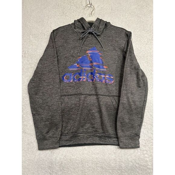 Adidas Hoodie Logo‎ Pull Over Sports Sweatshirt,  Gray Womens Small - Picture 2 of 12